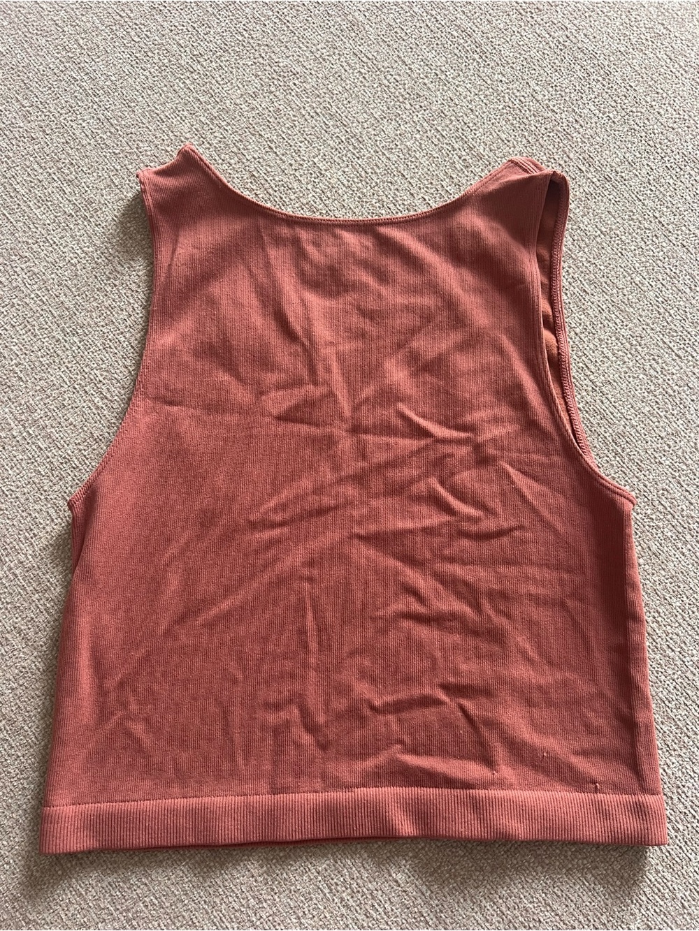 Women’s Ribbed Tank Top In Rust